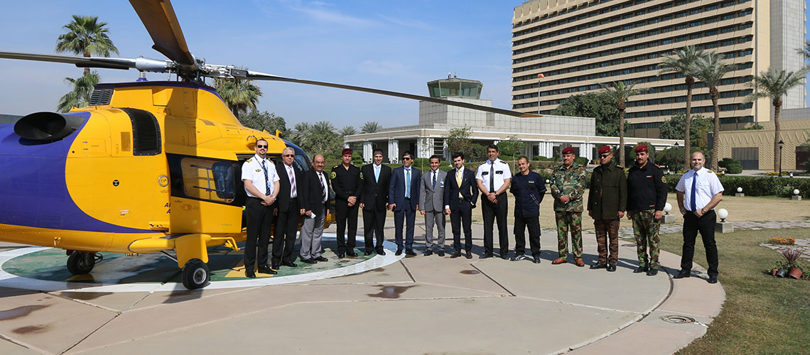 First Successful Civilian Helicopter Journey to AlRasheed Helipad AlBurhan Airways